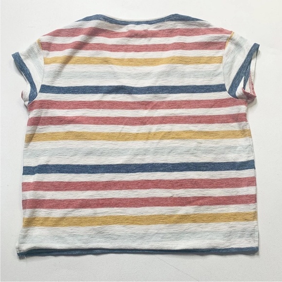 Madewell Skyline Stripe V-Neck Tee Shirt Size XXSmall Short Sleeve - Picture 6 of 6